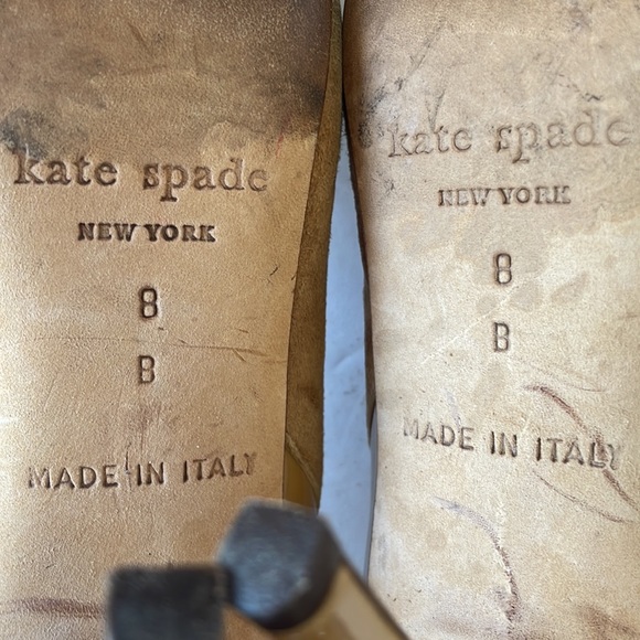 Kate Spade Carmen Peep Toe Suede Leather Pumps - Picture 5 of 9